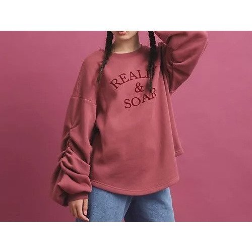 【ピンク ラテ/PINK-latte / KIDS】の袖ギャザー裏起毛 人気、トレンドファッション・服の通販 founy(ファニー) 　ファッション　Fashion　キッズファッション　KIDS　おすすめ　Recommend　ギャザー　Gather　スマート　Smart　ラウンド　Round　 other-1|ID: prp329100004175290 ipo3291000000029593763