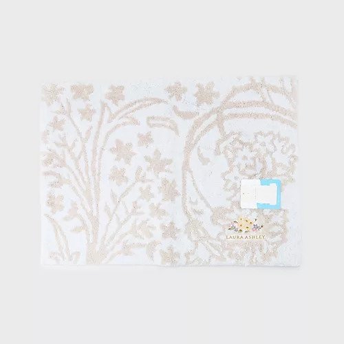 【ローラアシュレイホーム/LAURA ASHLEY HOME / GOODS】の【洗える/乾きやすい/滑り止め加工】ベヴィントン柄 バスマット インテリア・キッズ・メンズ・レディースファッション・服の通販 founy(ファニー) 　洗える　Washable　吸水　Water Absorption　スマート　Smart　タオル　Towel　ワンポイント　One Point　おすすめ　Recommend　ライトベージュ|ID: prp329100004180077 ipo3291000000029605151