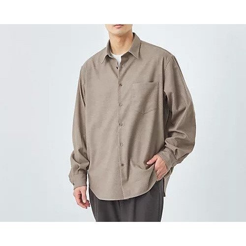 【グリーンレーベルリラクシング/green label relaxing / UNITED ARROWS / MEN】のTRフラノ ジャストルーズ レギュラーカラー シャツ -ストレッチ・防シワ- インテリア・キッズ・メンズ・レディースファッション・服の通販 founy(ファニー) 　ファッション　Fashion　メンズファッション　MEN　秋　Autumn/Fall　ストレッチ　Stretch　定番　Standard　バランス　Balance　リラックス　Relax　レギュラー　Regular　冬　Winter　A/W・秋冬　Aw・Autumn/Winter・Fw・Fall-Winter　MOCA|ID: prp329100004180153 ipo3291000000028955389