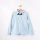 【シューラルー/SHOO LA RUE / KIDS】の【100-140cm/プチセレ】蝶ネクタイ付きシャツ 人気、トレンドファッション・服の通販 founy(ファニー) ファッション Fashion キッズファッション KIDS おすすめ Recommend ストライプ Stripe スマート Smart セレモニー Ceremony チェック Check ポケット Pocket 入学式 Entrance Ceremony 卒業式 Graduation Ceremony 無地 Plain Color 結婚式 Wedding Ceremony 長袖 Long Sleeve thumbnail ブルー|ID: prp329100004180173 ipo3291000000029593963