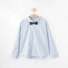 【シューラルー/SHOO LA RUE / KIDS】の【100-140cm/プチセレ】蝶ネクタイ付きシャツ 人気、トレンドファッション・服の通販 founy(ファニー) ファッション Fashion キッズファッション KIDS おすすめ Recommend ストライプ Stripe スマート Smart セレモニー Ceremony チェック Check ポケット Pocket 入学式 Entrance Ceremony 卒業式 Graduation Ceremony 無地 Plain Color 結婚式 Wedding Ceremony 長袖 Long Sleeve thumbnail サックスブルー|ID: prp329100004180173 ipo3291000000029593965