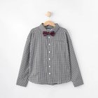 【シューラルー/SHOO LA RUE / KIDS】の【100-140cm/プチセレ】蝶ネクタイ付きシャツ 人気、トレンドファッション・服の通販 founy(ファニー) ファッション Fashion キッズファッション KIDS おすすめ Recommend ストライプ Stripe スマート Smart セレモニー Ceremony チェック Check ポケット Pocket 入学式 Entrance Ceremony 卒業式 Graduation Ceremony 無地 Plain Color 結婚式 Wedding Ceremony 長袖 Long Sleeve thumbnail ブラック|ID: prp329100004180173 ipo3291000000029593967