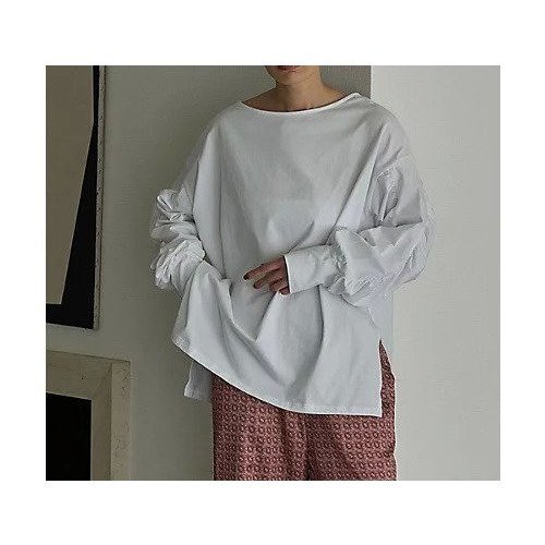【マージュール/marjour】のGATHER SLEEVE TEE インテリア・キッズ・メンズ・レディースファッション・服の通販 founy(ファニー) https://founy.com/ ファッション Fashion レディースファッション WOMEN トップス・カットソー Tops/Tshirt インナー Inner ギャザー Gather ストレッチ Stretch フラット Flat 夏 Summer |ID: prp329100004183085 ipo3291000000028976036
