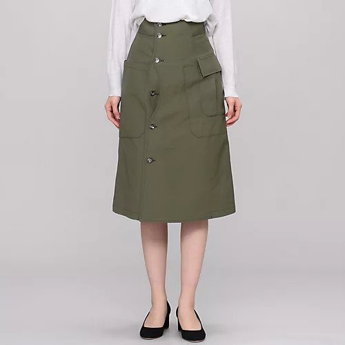 【ジーヴィージーヴィ/G.V.G.V.】のCARGO POCKET COTTON CANVAS SKIRT インテリア・キッズ・メンズ・レディースファッション・服の通販 founy(ファニー) 　ファッション　Fashion　レディースファッション　WOMEN　スカート　Skirt　カットソー　Cut And Sew　スウェット　Sweat　フェミニン　Feminine　フラップ　Flap　フレア　Flare　ポケット　Pocket　KHAKI|ID: prp329100004183217 ipo3291000000029205773