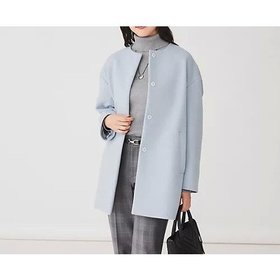 【アンタイトル/UNTITLED】 ミディ丈ノーカラーコート人気、トレンドファッション・服の通販 founy(ファニー) ファッション Fashion レディースファッション WOMEN アウター Coat Outerwear コート Coats おすすめ Recommend スマート Smart ポケット Pocket ワイド Wide |ID:prp329100004183470