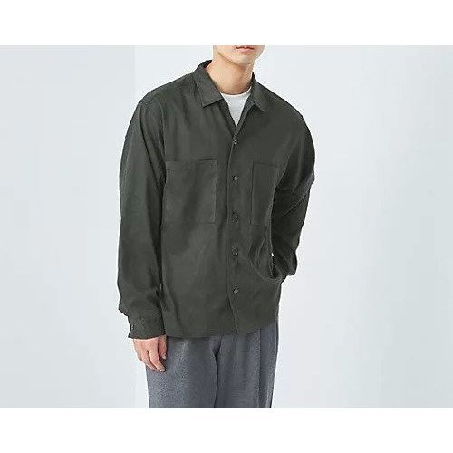 【グリーンレーベルリラクシング/green label relaxing / UNITED ARROWS / MEN】のスエードライク ボックス レギュラーカラー シャツ インテリア・キッズ・メンズ・レディースファッション・服の通販 founy(ファニー) 　ファッション　Fashion　メンズファッション　MEN　インナー　Inner　エアリー　Airy　スエード　Suede　スクエア　Square　スラックス　Slacks　タートルネック　Turtleneck　ダブル　Double　デニム　Denim　トレンド　Trend　ボックス　Box　ポケット　Pocket　モックネック　Mock Neck　レギュラー　Regular　おすすめ　Recommend　エレガント 上品　Elegant　DK.GRAY|ID: prp329100004183529 ipo3291000000028977491