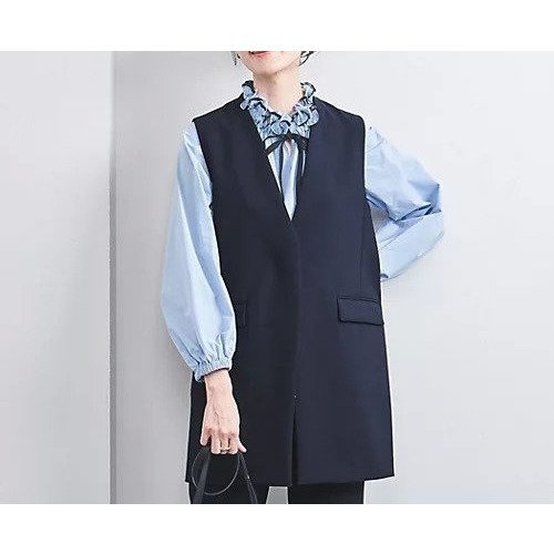 【ユナイテッドアローズ/UNITED ARROWS】のダブルクロス ベスト 人気、トレンドファッション・服の通販 founy(ファニー) 　ファッション　Fashion　レディースファッション　WOMEN　アウター　Coat Outerwear　トップス・カットソー　Tops/Tshirt　ベスト/ジレ　Gilets/Vests　ジャケット　Jacket　セットアップ　Set Up　ダブル　Double　フォルム　Form　フリル　Frills　フロント　Front　ベスト　Vest　ボックス　Box　ミドル　Middle　おすすめ　Recommend　 other-1|ID: prp329100004185706 ipo3291000000029042667