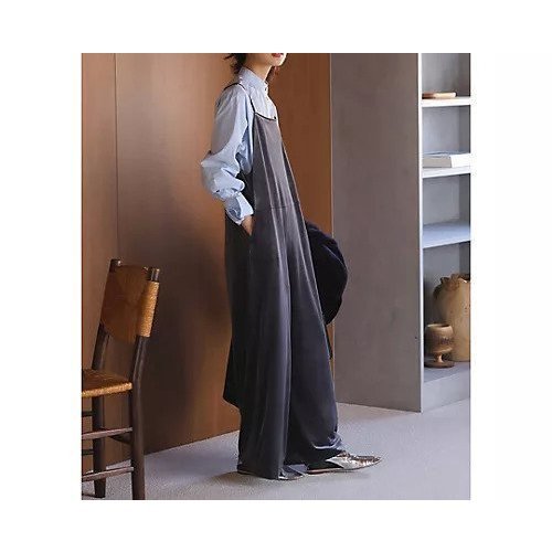 【スアデオ/suadeo】のベロアサロペット 人気、トレンドファッション・服の通販 founy(ファニー) 　ファッション　Fashion　レディースファッション　WOMEN　トップス・カットソー　Tops/Tshirt　ベロア　Velour　ワンピース　Dress　サロペット　Salopette　サテン　Satin　サロペット　Overalls　シンプル　Simple　ストレッチ　Stretch　ドレープ　Drape　フロント　Front　ベロア　Velor　ラップ　Wrap　リラックス　Relax　レギュラー　Regular　ワイド　Wide　A/W・秋冬　Aw・Autumn/Winter・Fw・Fall-Winter　エレガント 上品　Elegant　other-2|ID: prp329100004185725 ipo3291000000031254554