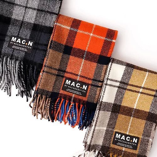 【ノーリーズ グッドマン/NOLLEY'S goodman / MEN】の【MAC.N/マックエヌ】Lambswool Scarf Check 30 インテリア・キッズ・メンズ・レディースファッション・服の通販 founy(ファニー) 　ファッション　Fashion　メンズファッション　MEN　ギフト プレゼント　Gift Present　クラシック　Classic　コンパクト　Compact　マフラー　Scarf　エレガント 上品　Elegant　オレンジ系1|ID: prp329100004185873 ipo3291000000028996918