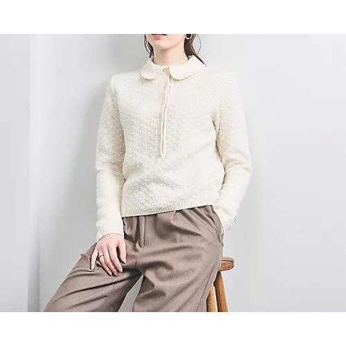 【ユナイテッドアローズ/UNITED ARROWS】のドット ジャカード ポロ ニット 人気、トレンドファッション・服の通販 founy(ファニー) 　ファッション　Fashion　レディースファッション　WOMEN　トップス・カットソー　Tops/Tshirt　ニット　Knit Tops　アクリル　Acrylic　コンパクト　Compact　シンプル　Simple　ジャカード　Jacquard　ストライプ　Stripe　ドット　Dot　ボトム　Bottom　ロング　Long　ワイド　Wide　おすすめ　Recommend　 other-1|ID: prp329100004188677 ipo3291000000029290471