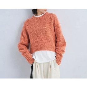 【グリーンレーベル リラクシング / ユナイテッドアローズ/green label relaxing / UNITED ARROWS】 ブークレ クルーネック ニット プルオーバー人気、トレンドファッション・服の通販 founy(ファニー) ファッション Fashion レディースファッション WOMEN トップス・カットソー Tops/Tshirt ニット Knit Tops プルオーバー Pullover おすすめ Recommend カットソー Cut And Sew クロップド Cropped バランス Balance フェミニン Feminine 冬 Winter 秋 Autumn/Fall |ID:prp329100004194265