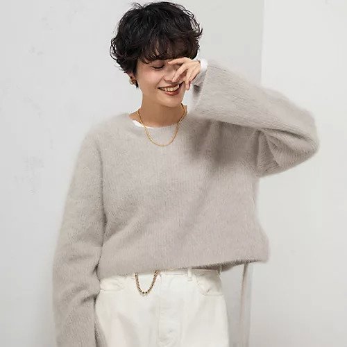 【リエミラー/Rie Miller】の後ろ開きクルーネックプルオーバーニット 人気、トレンドファッション・服の通販 founy(ファニー) 　ファッション　Fashion　レディースファッション　WOMEN　トップス・カットソー　Tops/Tshirt　ニット　Knit Tops　プルオーバー　Pullover　2024年　2024　2024-2025秋冬・A/W　Aw/Autumn/Winter/Fw/Fall/2024-2025　おすすめ　Recommend　スリーブ　Sleeve　ビスチェ　Bustier　ワイド　Wide　防寒　Cold Protection　 other-1|ID: prp329100004197410 ipo3291000000029077114