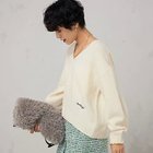 【ノーリーズ/NOLLEY'S】のロゴ刺繍入りVネックプルオーバーニット 人気、トレンドファッション・服の通販 founy(ファニー) ファッション Fashion レディースファッション WOMEN トップス・カットソー Tops/Tshirt ニット Knit Tops プルオーバー Pullover Vネック V-Neck 2024年 2024 2024-2025秋冬・A/W Aw/Autumn/Winter/Fw/Fall/2024-2025 おすすめ Recommend インナー Inner thumbnail オフホワイト|ID: prp329100004197413 ipo3291000000029077133