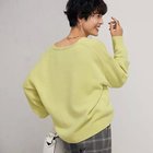 【ノーリーズ/NOLLEY'S】のロゴ刺繍入りVネックプルオーバーニット イエロー|ID:prp329100004197413