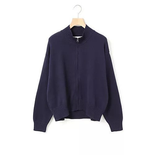 【ミディウミ/MidiUmi】のハイネックジップカーディガン インテリア・キッズ・メンズ・レディースファッション・服の通販 founy(ファニー) 　ファッション　Fashion　レディースファッション　WOMEN　トップス・カットソー　Tops/Tshirt　カーディガン　Cardigans　カシミア　Cashmere　ポケット　Pocket　ネイビー|ID: prp329100004197418 ipo3291000000029077175