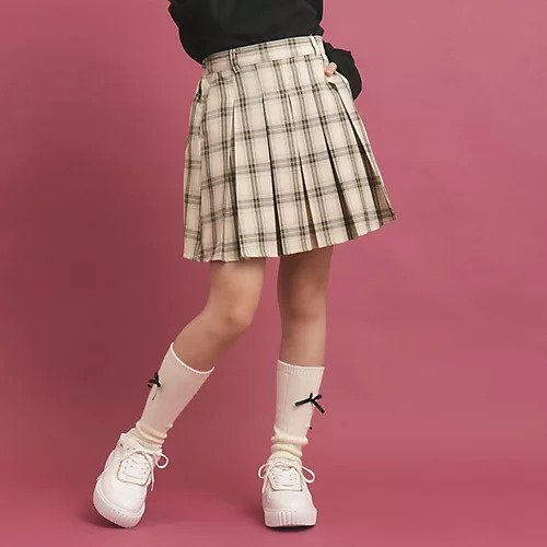 【ピンク ラテ/PINK-latte / KIDS】の毎日穿きたい!プリーツスカート 人気、トレンドファッション・服の通販 founy(ファニー) 　ファッション　Fashion　キッズファッション　KIDS　ガーリー　Girly　シンプル　Simple　スウェット　Sweat　スニーカー　Sneakers　チェック　Check　定番　Standard　プリーツ　Pleats　ポケット　Pocket　ミックス　Mix　エレガント 上品　Elegant　 other-1|ID: prp329100004197790 ipo3291000000030053500