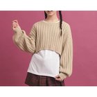 【ピンク ラテ/PINK-latte / KIDS】の【セットアイテム】ベーシック レイヤー見せショート丈ニット ベージュ|ID: prp329100004197797 ipo3291000000029593260