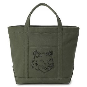 【メゾン キツネ/MAISON KITSUNE】 FOX HEAD SMALL TOTE人気、トレンドファッション・服の通販 founy(ファニー) ファッション Fashion レディースファッション WOMEN バッグ Bag 2024年 2024 2024-2025秋冬・A/W Aw/Autumn/Winter/Fw/Fall/2024-2025 キャンバス Canvas ショルダー Shoulder トレンド Trend ハンド Hand フォックス Fox フロント Front ポケット Pocket モダン Modern |ID:prp329100004199409