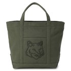 【メゾン キツネ/MAISON KITSUNE】のFOX HEAD SMALL TOTE 人気、トレンドファッション・服の通販 founy(ファニー) ファッション Fashion レディースファッション WOMEN バッグ Bag 2024年 2024 2024-2025秋冬・A/W Aw/Autumn/Winter/Fw/Fall/2024-2025 キャンバス Canvas ショルダー Shoulder トレンド Trend ハンド Hand フォックス Fox フロント Front ポケット Pocket モダン Modern thumbnail RANGER GREEN|ID: prp329100004199409 ipo3291000000029093441