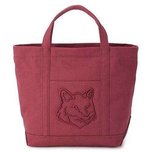 【メゾン キツネ/MAISON KITSUNE】のFOX HEAD SMALL TOTE インテリア・キッズ・メンズ・レディースファッション・服の通販 founy(ファニー) 　ファッション　Fashion　レディースファッション　WOMEN　バッグ　Bag　2024年　2024　2024-2025秋冬・A/W　Aw/Autumn/Winter/Fw/Fall/2024-2025　キャンバス　Canvas　ショルダー　Shoulder　トレンド　Trend　ハンド　Hand　フォックス　Fox　フロント　Front　ポケット　Pocket　モダン　Modern　REDSTAR|ID: prp329100004199409 ipo3291000000029093442