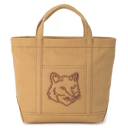 【メゾン キツネ/MAISON KITSUNE】のFOX HEAD SMALL TOTE インテリア・キッズ・メンズ・レディースファッション・服の通販 founy(ファニー) 　ファッション　Fashion　レディースファッション　WOMEN　バッグ　Bag　2024年　2024　2024-2025秋冬・A/W　Aw/Autumn/Winter/Fw/Fall/2024-2025　キャンバス　Canvas　ショルダー　Shoulder　トレンド　Trend　ハンド　Hand　フォックス　Fox　フロント　Front　ポケット　Pocket　モダン　Modern　CHESNUT|ID: prp329100004199409 ipo3291000000029093443