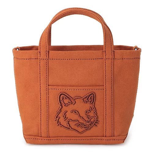 【メゾン キツネ/MAISON KITSUNE】のFOX HEAD MINI TOTE インテリア・キッズ・メンズ・レディースファッション・服の通販 founy(ファニー) 　ファッション　Fashion　レディースファッション　WOMEN　バッグ　Bag　2024年　2024　2024-2025秋冬・A/W　Aw/Autumn/Winter/Fw/Fall/2024-2025　コンパクト　Compact　フォックス　Fox　フロント　Front　ポケット　Pocket　モダン　Modern　FAWN BROWN|ID: prp329100004199411 ipo3291000000029093450