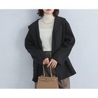 【グリーンレーベル リラクシング / ユナイテッドアローズ/green label relaxing / UNITED ARROWS】のフルイド フ―ディ オーバー カットソー カーディガン BLACK|ID:prp329100004201105