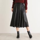 【ローラアシュレイ/LAURA ASHLEY】の【レザー調/ウエストゴム】裾パンチング スカート 人気、トレンドファッション・服の通販 founy(ファニー) ファッション Fashion レディースファッション WOMEN スカート Skirt スマート Smart フェイクレザー Faux Leather ポケット Pocket 軽量 Lightweight thumbnail ブラック|ID: prp329100004201110 ipo3291000000029105673