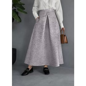 【スタイルデリ/STYLE DELI】の【LUXE】微光沢ジャガードマキシ丈タックスカート/95cm 人気、トレンドファッション・服の通販 founy(ファニー) ファッション Fashion レディースファッション WOMEN スカート Skirt カモフラージュ Camouflage シンプル Simple スニーカー Sneakers ダウン Down パーカー Hoodie フォルム Form 夏 Summer |ID:prp329100004204080