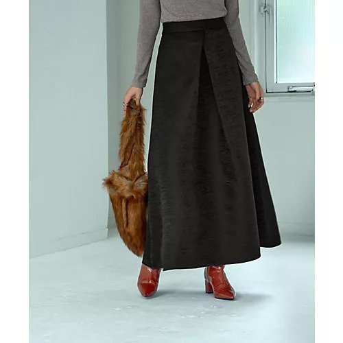 【スタイルデリ/STYLE DELI】の【LUXE】微光沢ジャガードマキシ丈タックスカート/90cm インテリア・キッズ・メンズ・レディースファッション・服の通販 founy(ファニー) 　ファッション　Fashion　レディースファッション　Fashion for Women　スカート　Skirts　シンプル　Simple, Minimal　スニーカー　Sneakers, Trainers　ダウン　Down, Puffer　パーカー　Hoodie, Parka　フォルム　Silhouette, Form　夏　Summer　ブラック|ID: prp329100004204081 ipo3291000000034504769