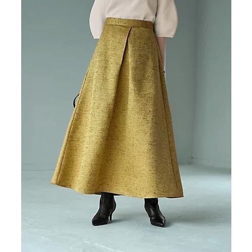【スタイルデリ/STYLE DELI】の【LUXE】微光沢ジャガードマキシ丈タックスカート/90cm インテリア・キッズ・メンズ・レディースファッション・服の通販 founy(ファニー) 　ファッション　Fashion　レディースファッション　Fashion for Women　スカート　Skirts　シンプル　Simple, Minimal　スニーカー　Sneakers, Trainers　ダウン　Down, Puffer　パーカー　Hoodie, Parka　フォルム　Silhouette, Form　夏　Summer　イエロー|ID: prp329100004204081 ipo3291000000034504770