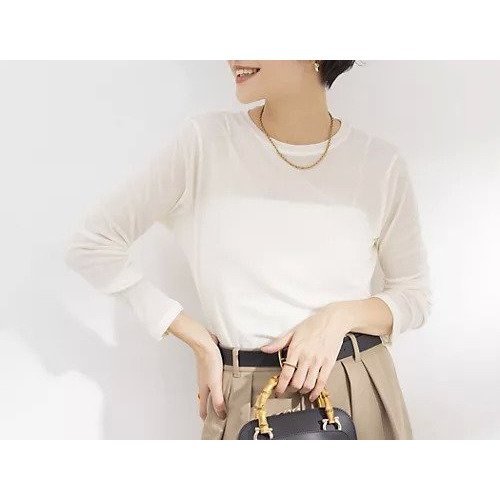 【ノーリーズソフィー/NOLLEY'S sophi】のシアーフライス ロンT 人気、トレンドファッション・服の通販 founy(ファニー) 　ファッション　Fashion　レディースファッション　WOMEN　トップス・カットソー　Tops/Tshirt　ロング / Tシャツ　T-Shirts　2024年　2024　2024-2025秋冬・A/W　Aw/Autumn/Winter/Fw/Fall/2024-2025　2025年　2025　2025春夏・S/S　Ss,Spring/Summer,2025　おすすめ　Recommend　インナー　Inner　キャミソール　Camisole　シアー　Sheer　ジャケット　Jacket　ロング　Long　other-3|ID: prp329100004205526 ipo3291000000031284944
