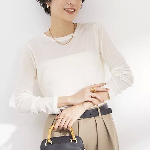 【ノーリーズソフィー/NOLLEY'S sophi】のシアーフライス ロンT インテリア・キッズ・メンズ・レディースファッション・服の通販 founy(ファニー) 　ファッション　Fashion　レディースファッション　WOMEN　トップス・カットソー　Tops/Tshirt　ロング / Tシャツ　T-Shirts　2024年　2024　2024-2025秋冬・A/W　Aw/Autumn/Winter/Fw/Fall/2024-2025　2025年　2025　2025春夏・S/S　Ss,Spring/Summer,2025　おすすめ　Recommend　インナー　Inner　キャミソール　Camisole　シアー　Sheer　ジャケット　Jacket　ロング　Long　オフホワイト|ID: prp329100004205526 ipo3291000000031508333