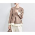 【ユナイテッドアローズ/UNITED ARROWS】のケーブル ペプラム ロングスリーブ ニット BEIGE|ID:prp329100004210273