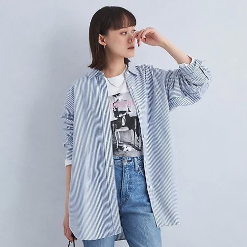 【グリーンレーベル リラクシング / ユナイテッドアローズ/green label relaxing / UNITED ARROWS】のオックス ロング シャツ 人気、トレンドファッション・服の通販 founy(ファニー) 　ファッション　Fashion　レディースファッション　WOMEN　トップス・カットソー　Tops/Tshirt　シャツ/ブラウス　Shirts/Blouses　おすすめ　Recommend　オックス　Ox　ストライプ　Stripe　フェミニン　Feminine　ベスト　Vest　ロング　Long　冬　Winter　秋　Autumn/Fall　 other-1|ID: prp329100004211773 ipo3291000000029205538