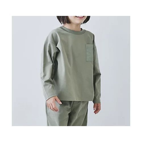 【ザ ショップ ティーケー/THE SHOP TK / KIDS】の【110-160】マルチファンクション長袖Tシャツ/吸水速乾・UV・イージーケア インテリア・キッズ・メンズ・レディースファッション・服の通販 founy(ファニー) 　ファッション　Fashion　キッズファッション　KIDS　おすすめ　Recommend　シンプル　Simple　トレンド　Trend　ブルゾン　Blouson　ポケット　Pocket　吸水　Water Absorption　長袖　Long Sleeve　オリーブグリーン|ID: prp329100004211888 ipo3291000000029206737