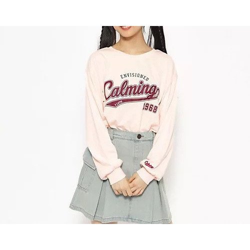 【ピンク ラテ/PINK-latte / KIDS】の【130cmあり】カレッジロゴロングTシャツ インテリア・キッズ・メンズ・レディースファッション・服の通販 founy(ファニー) 　ファッション　Fashion　キッズファッション　KIDS　おすすめ　Recommend　スリーブ　Sleeve　ベーシック　Basic　ロング　Long　人気　Popularity　定番　Standard　ピンク|ID: prp329100004211889 ipo3291000000029490250