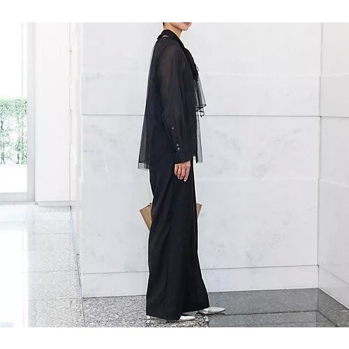 【エムセブンデイズ/M7days】の【コラボ】サイド切り替え脚長タックパンツ 人気、トレンドファッション・服の通販 founy(ファニー) 　ファッション　Fashion　レディースファッション　Fashion for Women　パンツ　Pants & Trousers　コラボ　Collaboration, Collab　シンプル　Simple, Minimal　トレンド　Trend, Trending Now　バランス　Balance, Style Balance　フレア　Flare, Flared　ワイド　Wide, Wide Fit　洗える　Machine Washable　other-3|ID: prp329100004214053 ipo3291000000031823906