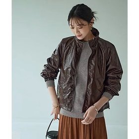 【スタイルデリ/STYLE DELI】 シワ加工フェイクレザーブルゾン人気、トレンドファッション・服の通販 founy(ファニー) ファッション Fashion レディースファッション Fashion for Women アウター Coat / Outerwear Collection ブルゾンジャケット・スポーティアウター Blouson Jackets 軽量 Lightweight, Ultra Light サテン Satin, Glossy Fabric シルバー Silver, Metallic Silver ジャケット Jacket, Outerwear スピンドル Spindle, Drawcord スポーツ Sports, Activewear スリット Slit, Slit Detail スリーブ Sleeve, Long Sleeve / Short Sleeve フォルム Silhouette, Form フロント Front, Front Design ブルゾン Blouson, Bomber Jacket ポケット Pocket, Pocket Detail 冬 Winter / This Winter 夏 Summer |ID:prp329100004215094