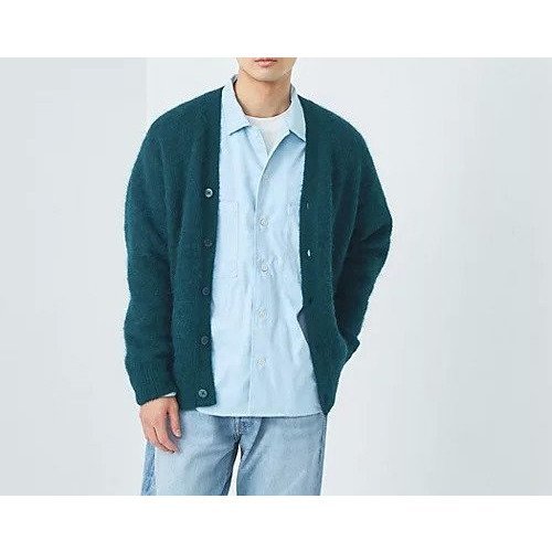 【グリーンレーベルリラクシング/green label relaxing / UNITED ARROWS / MEN】のアルパカ シャギー Vネック カーディガン インテリア・キッズ・メンズ・レディースファッション・服の通販 founy(ファニー) 　ファッション　Fashion　メンズファッション　MEN　カーディガン　Cardigan　デニム　Denim　ベーシック　Basic　A/W・秋冬　Aw・Autumn/Winter・Fw・Fall-Winter　おすすめ　Recommend　KELLY|ID: prp329100004215113 ipo3291000000029231957