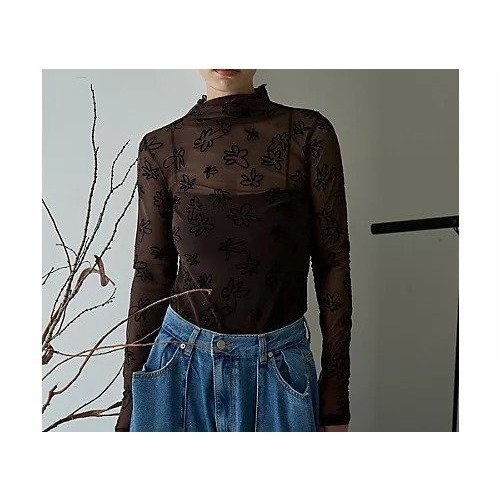 【マージュール/marjour】のFLOCKY SHEER TOPS 人気、トレンドファッション・服の通販 founy(ファニー) 　ファッション　Fashion　レディースファッション　WOMEN　トップス・カットソー　Tops/Tshirt　インナー　Inner　カーディガン　Cardigan　シンプル　Simple　ジャケット　Jacket　スウェット　Sweat　ストレッチ　Stretch　ボトム　Bottom　冬　Winter　 other-1|ID: prp329100004216155 ipo3291000000029242455