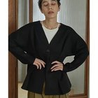 【マージュール/marjour】のBONDING TUCK JACKET 人気、トレンドファッション・服の通販 founy(ファニー) ファッション Fashion レディースファッション WOMEN アウター Coat Outerwear ジャケット Jackets インナー Inner ジャケット Jacket ジャージー Jersey ストレッチ Stretch ダウン Down なめらか Smooth フレア Flare ポケット Pocket ロング Long おすすめ Recommend thumbnail BLACK|ID: prp329100004216286 ipo3291000000029243041