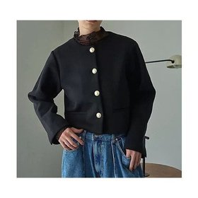 【マージュール/marjour】 BONDING GOLD BUTTON JACKET人気、トレンドファッション・服の通販 founy(ファニー) ファッション Fashion レディースファッション WOMEN アウター Coat Outerwear ジャケット Jackets インナー Inner ジャケット Jacket ジャージー Jersey ストレッチ Stretch ダウン Down トレンド Trend なめらか Smooth ベスト Vest ボトム Bottom ロング Long ワイド Wide 冬 Winter おすすめ Recommend |ID:prp329100004216287