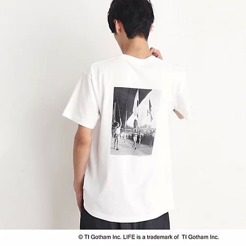 【ザ ショップ ティーケー/THE SHOP TK / MEN】の【GOOD ROCK SPEED LIFE PICTURE COLLECTION 別注】 Parisグラフィック半袖Tシャツ インテリア・キッズ・メンズ・レディースファッション・服の通販 founy(ファニー) 　ファッション　Fashion　メンズファッション　MEN　インナー　Inner　ヴィンテージ　Vintage　カーディガン　Cardigan　グラフィック　Graphic　シンプル　Simple　ジャケット　Jacket　スマート　Smart　雑誌　Magazine　別注　Special Order　半袖　Short Sleeve　モチーフ　Motif　モノトーン　Monotone　おすすめ　Recommend　オフホワイト|ID: prp329100004216382 ipo3291000000029243500