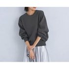 【グリーンレーベル リラクシング / ユナイテッドアローズ/green label relaxing / UNITED ARROWS】のW/AC パフニット クルーネック プルオーバー -ウォッシャブル- DK.GRAY|ID:prp329100004217486