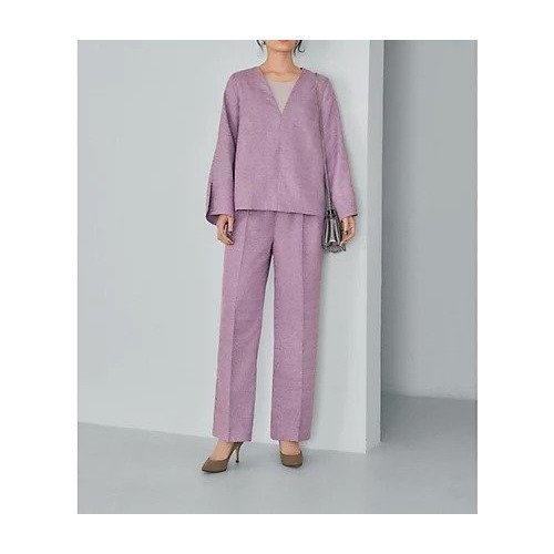 【スタイルデリ/STYLE DELI】の【LUXE】ライトツイードワイドパンツ 人気、トレンドファッション・服の通販 founy(ファニー) 　ファッション　Fashion　レディースファッション　Fashion for Women　パンツ　Pants & Trousers　春　Spring　秋　Autumn　くるぶし　Ankle-Length　ギャザー　Gathered, Ruffled　シューズ　Shoes, Footwear　スタイリッシュ　Stylish, Fashionable　ストレッチ　Stretch, Stretchy Fabric　ストレート　Straight, Straight Cut　スニーカー　Sneakers, Trainers　スリット　Slit, Slit Detail　スーツ　Suit, Formalwear　セットアップ　Set-Up, Coordinated Outfit　センター　Center, Center Line　ツイード　Twill, Twill Weave　バランス　Balance, Style Balance　フォルム　Silhouette, Form　フロント　Front, Front Design　ポケット　Pocket, Pocket Detail　ミックス　Mix, Mixed Style　ループ　Loop, Loop Knit　ワイド　Wide, Wide Fit　冬　Winter / This Winter　夏　Summer　セレモニー　Ceremony　ビジネス 仕事 通勤　Business / Work / Commuting　other-2|ID: prp329100004217524 ipo3291000000034504781