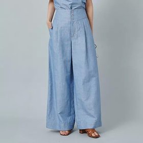 【アンタイトル/UNTITLED】 【セットアップ可能】ヘンプシャンブレー ワイドパンツ人気、トレンドファッション・服の通販 founy(ファニー) ファッション Fashion レディースファッション WOMEN セットアップ Setup パンツ Pants カッティング Cutting コンビネゾン Combinaison シャンブレー Chambray セットアップ Set Up デニム Denim バランス Balance ポケット Pocket リネン Linen ワイド Wide |ID:prp329100004217525