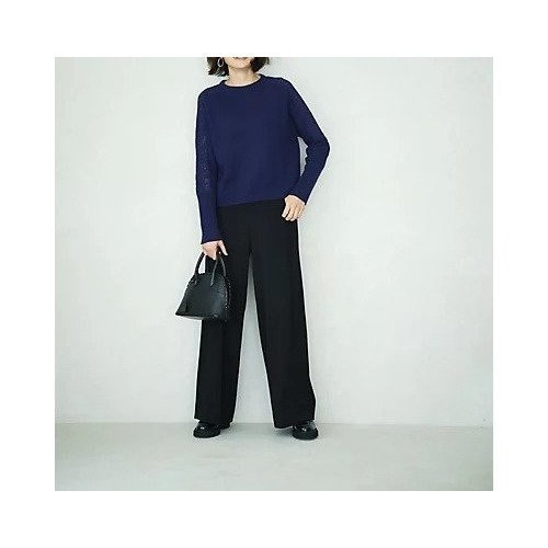 【イーバイエクラ/E by eclat】のRoom no.8 for E by eclat レース切り替えニット 人気、トレンドファッション・服の通販 founy(ファニー) 　ファッション　Fashion　レディースファッション　Fashion for Women　トップス・カットソー　Cut & Sew Tops　ニット　Knit Tops & Sweaters　コラボ　Collaboration, Collab　ヨーク　Yoke, Yoke Design　ラグジュアリー　Luxury, Elegant　レース　Lace, Lace Fabric　エレガント 上品　Elegant　人気　Popular, Best Seller　洗える　Machine Washable　other-2|ID: prp329100004222497 ipo3291000000035588333