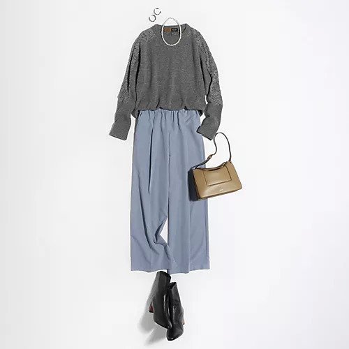 【イーバイエクラ/E by eclat】のRoom no.8 for E by eclat レース切り替えニット 人気、トレンドファッション・服の通販 founy(ファニー) 　ファッション　Fashion　レディースファッション　Fashion for Women　トップス・カットソー　Cut & Sew Tops　ニット　Knit Tops & Sweaters　コラボ　Collaboration, Collab　ヨーク　Yoke, Yoke Design　ラグジュアリー　Luxury, Elegant　レース　Lace, Lace Fabric　エレガント 上品　Elegant　人気　Popular, Best Seller　洗える　Machine Washable　other-3|ID: prp329100004222497 ipo3291000000035588336