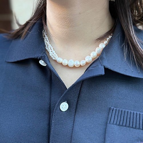 【プリーク/Preek】のGRADETION PEARL NECKLACE 人気、トレンドファッション・服の通販 founy(ファニー) 　ファッション　Fashion　レディースファッション　Fashion for Women　ジュエリー　Jewelry　ネックレス　Necklaces & Pendants　グラデーション　Gradient, Ombre　ネックレス　Necklace, Pendant Necklace　バロック　Baroque, Baroque Design　パール　Pearl, Pearl Accent　other-2|ID: prp329100004222623 ipo3291000000031717921